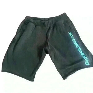 Bodybuilding.com Branded Black Sweat Shorts | Men’s Body Building | Size Medium